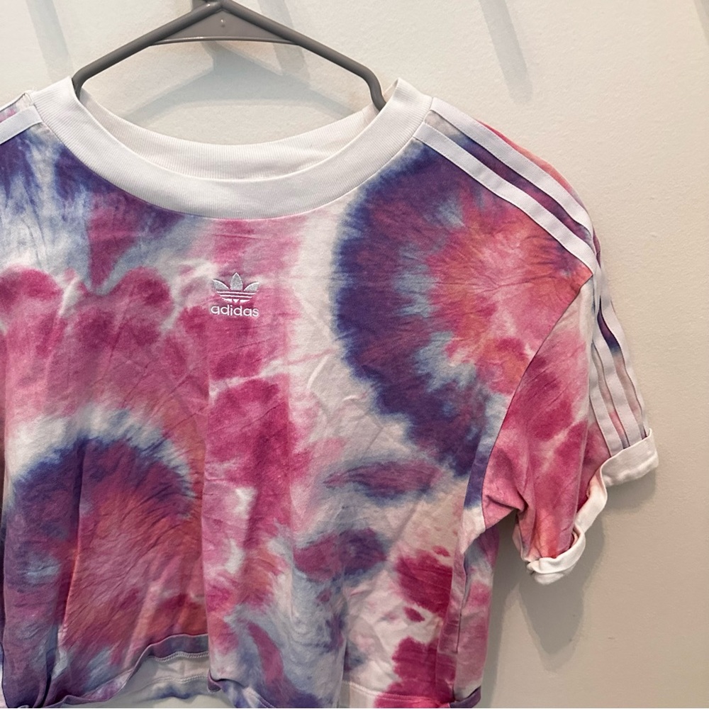 Adidas Cotton Candy Tie Dye Tee with Logo